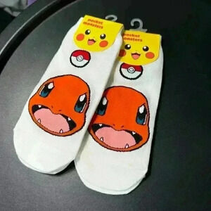 VTG 1997 New Nitendon  Pokémon Go Charmander ankle Socks Offcial Adult One size